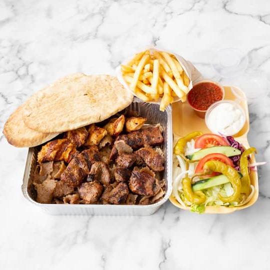 Sizzling Kebabs served at Rodi Pizza and Grill in Ipswich